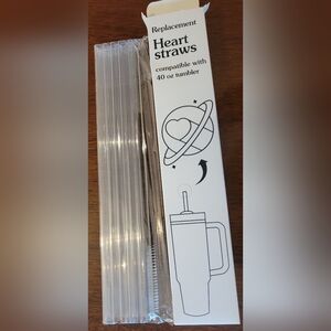 5-Pack Heart Straws for Stanley Cups. Reusable + Cleaner Included